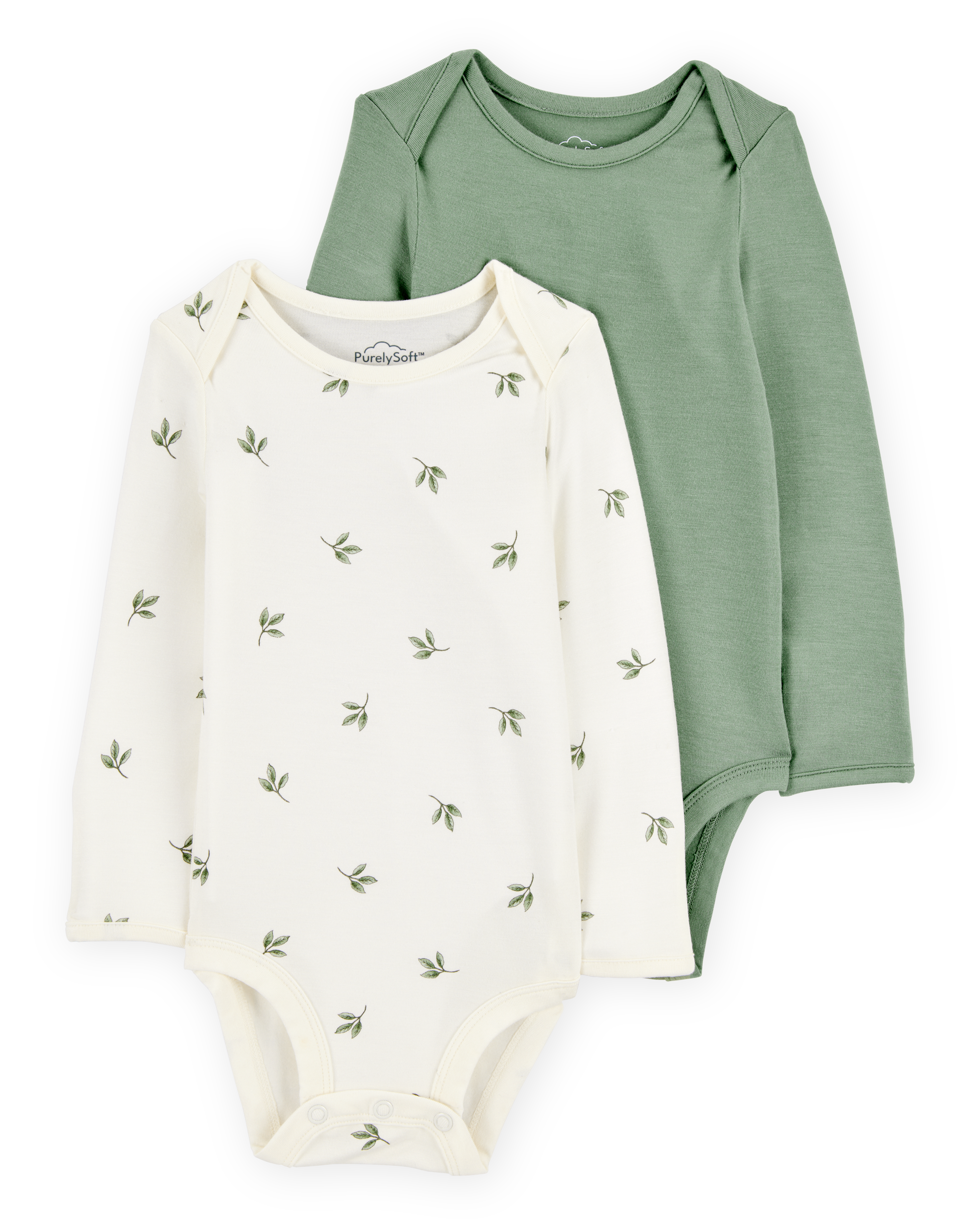 Baby 2-Pack Long-Sleeve PurelySoft Bodysuits