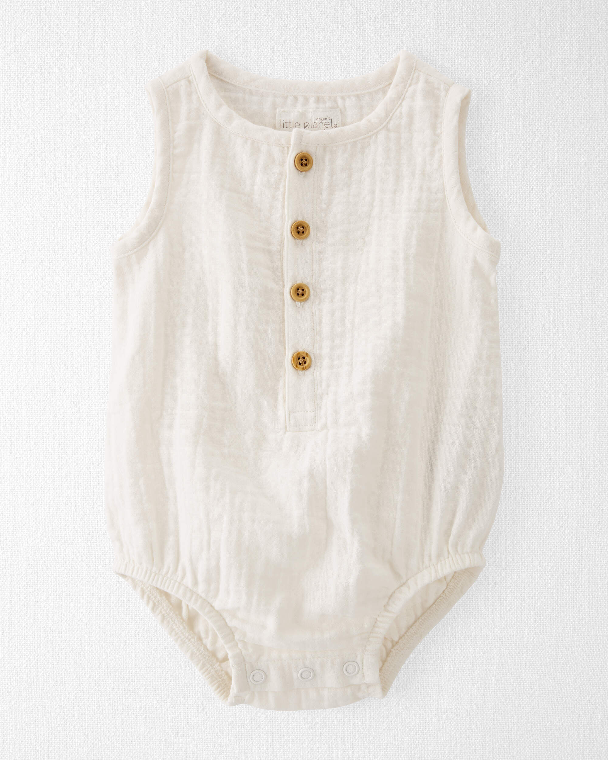 Baby Organic Cotton Gauze Bubble in Cream - Little Planet
