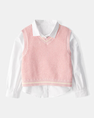 Kid Striped Button-Down Short-Sleeve Tee