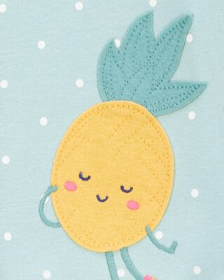 Product image 2 of Baby 1-Piece Pineapple 100% Snug Fit Cotton Footless Pajamas