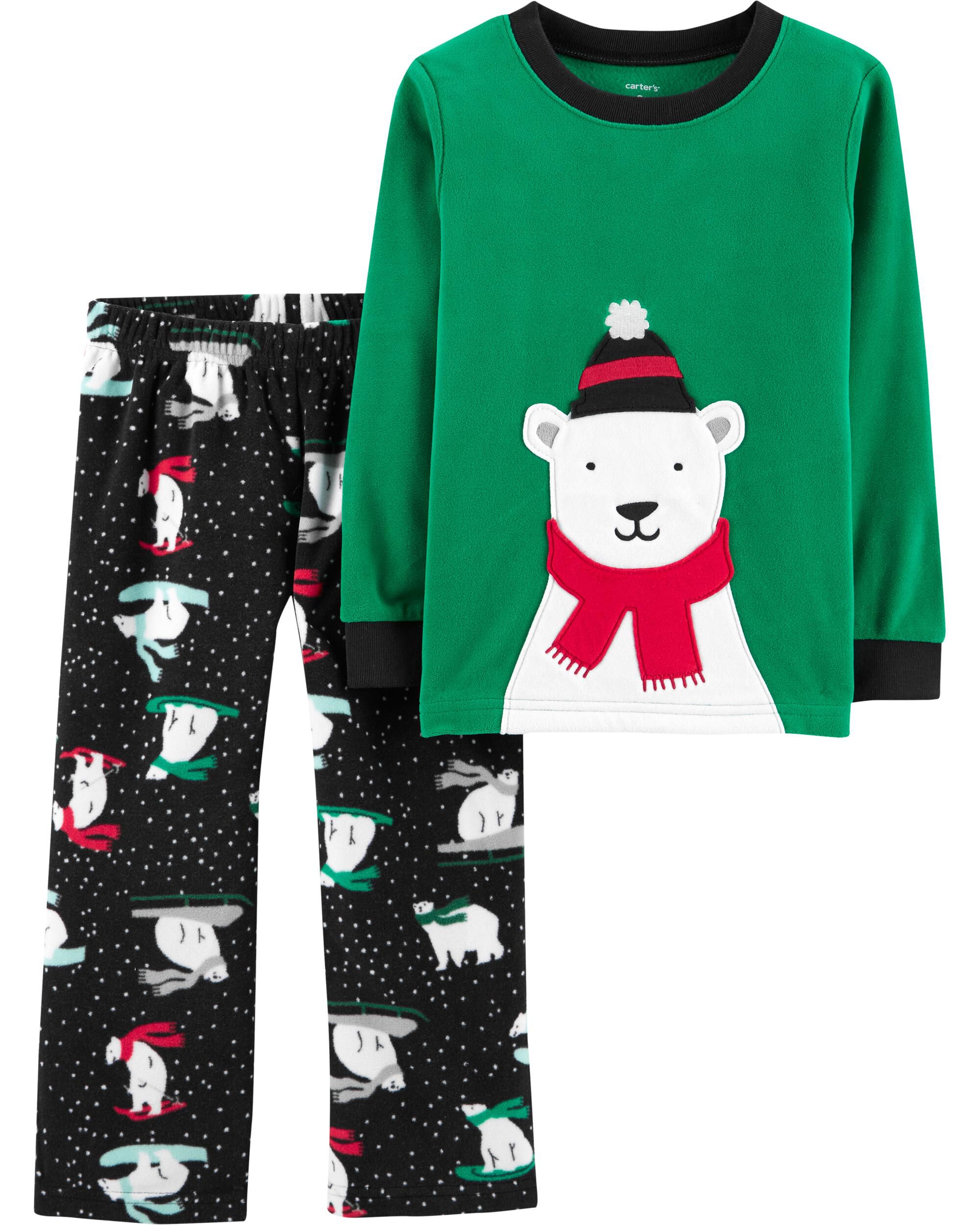 carters christmas fleece pajamas