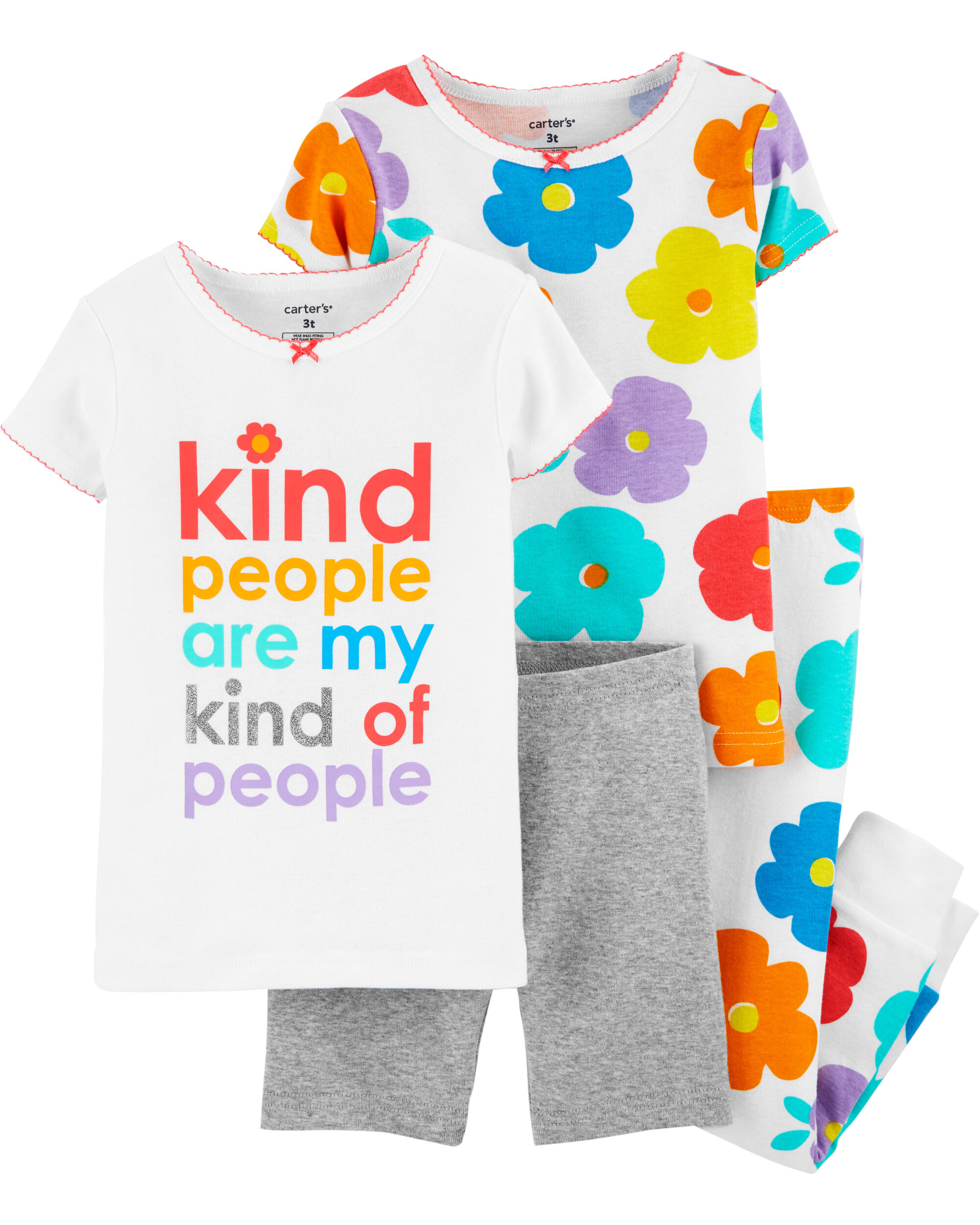 4-Piece 100% Snug Fit Cotton PJs