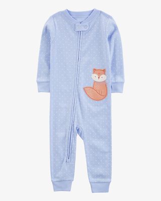 Product image 1 of Toddler 1-Piece Fox 100% Snug Fit Cotton Footless Pajamas