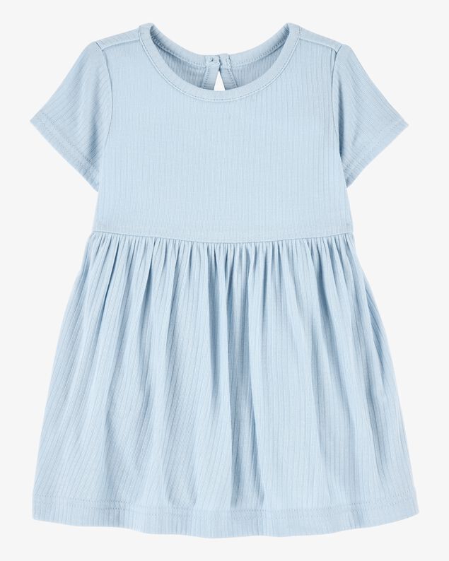 Product image 1 of Baby Girl Solid PurelySoft Bodysuit Dress -Blue