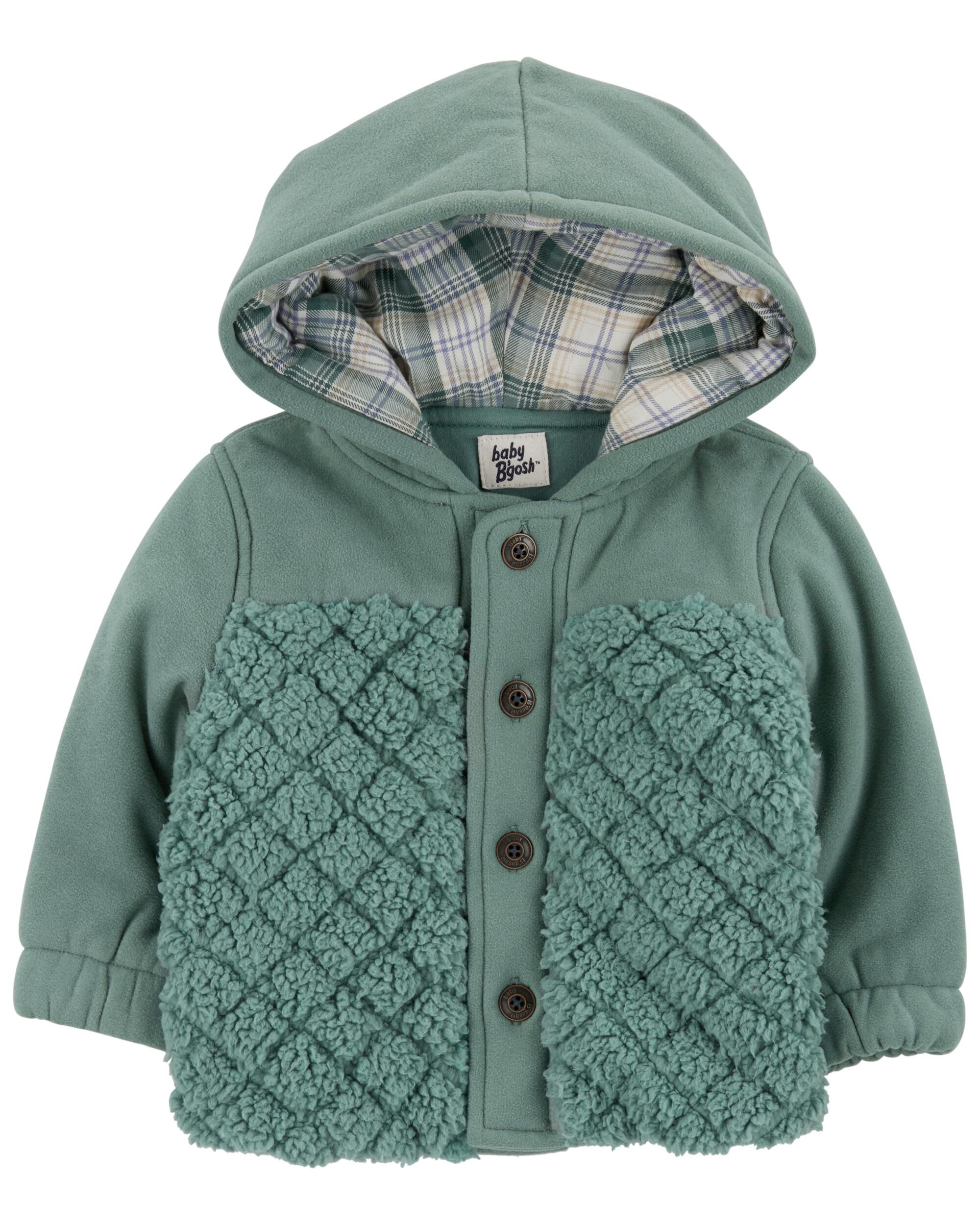Baby Quilted Sherpa Jacket - Green - OshKosh | Carter's Baby Quilted Sherpa Jacket - Green - OshKosh | Carter's