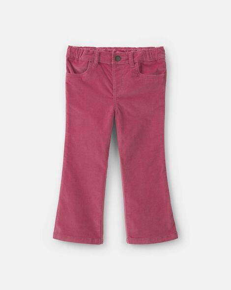 Toddler Girl Corduroy Flare Pants - Pink