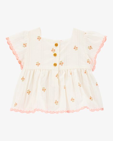  Product image 2 of Baby Flutter Sleeve Seersucker Top - Cream