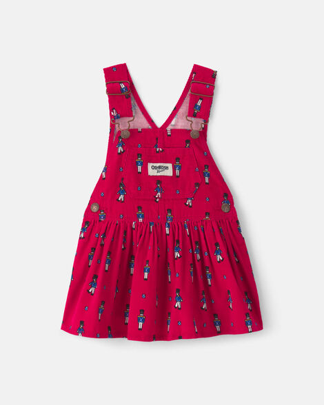 Baby Girl Nutcracker Corduroy Skirtall - Red