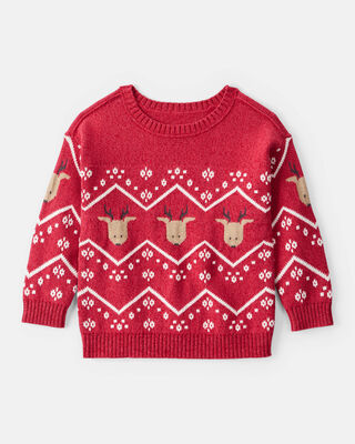 Boys' Long Sleeve Pullover Sweatshirt - Cute Cartoon Graphic Crewneck, Soft Cotton French Terry, Christmas Or Everyday Kids Sweater (Sizes 2T-7T)