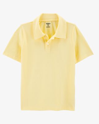 Product image 1 of Kid Pique Uniform Polo Shirt - Yellow