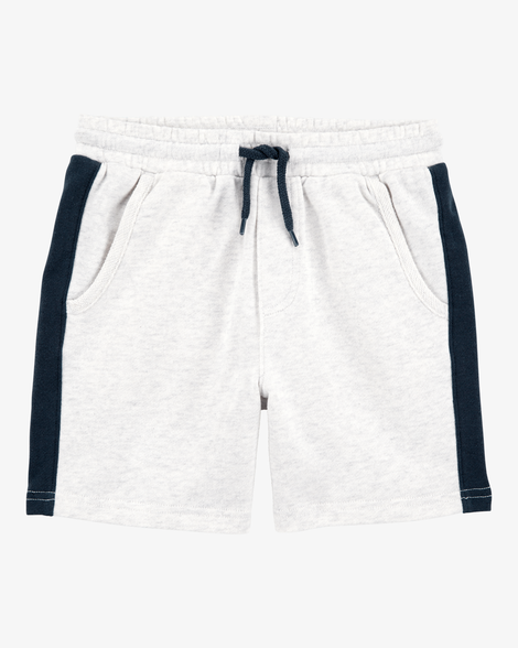 kid pull-on french terry shorts - grey