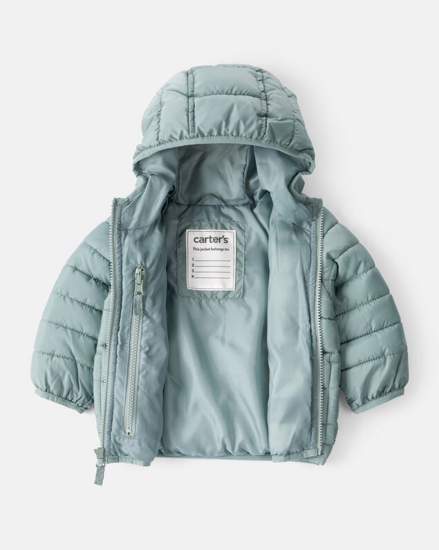 Product image 2 of Baby Hooded Puffer Jacket - Green