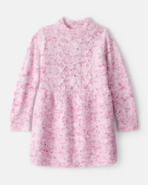 Toddler Girl Sweater Dress - Pink