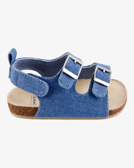  Product image 2 of Baby Chambray Buckle Faux Cork Sandals