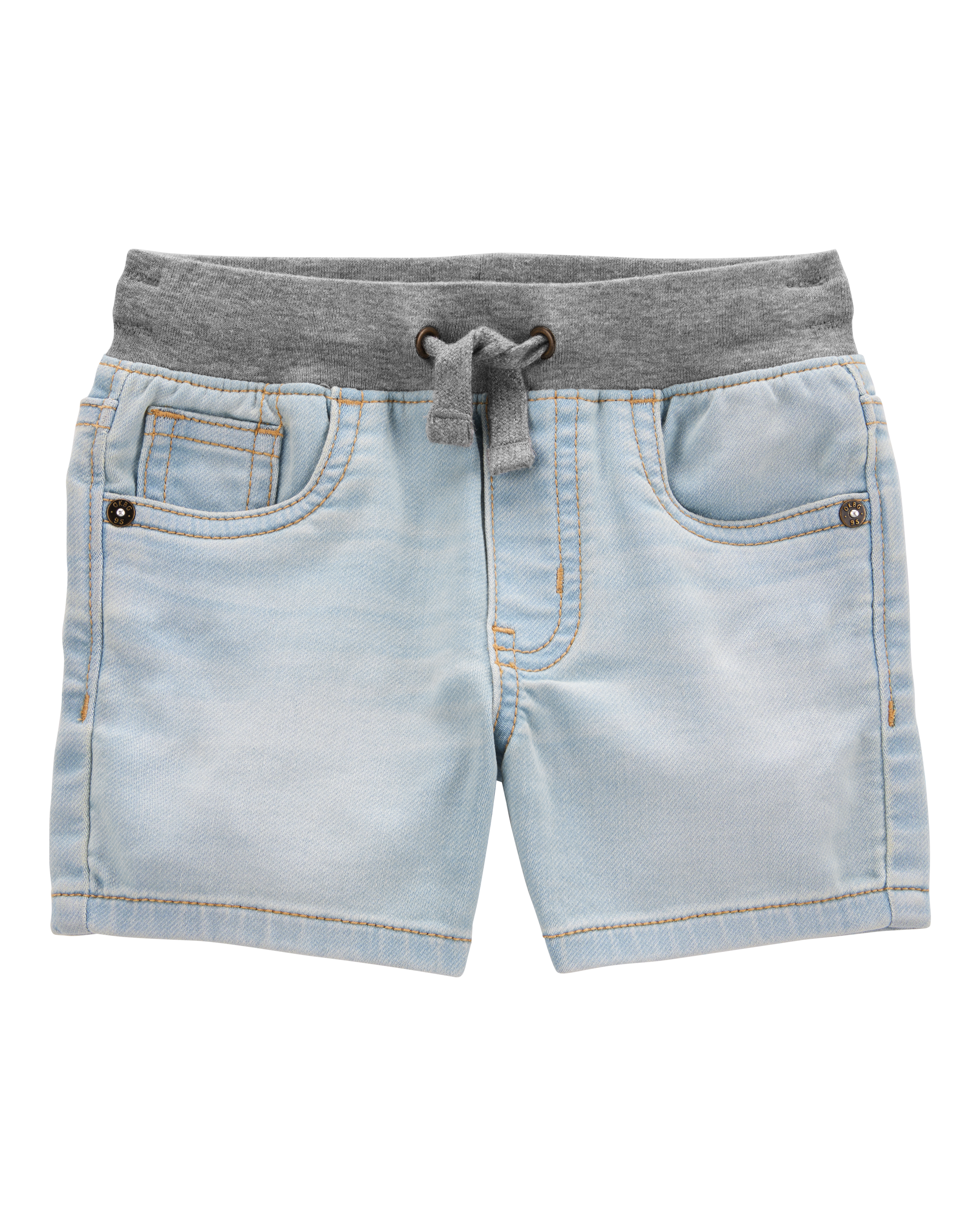 Toddler Pull-On Denim Shorts - Light Blue Wash