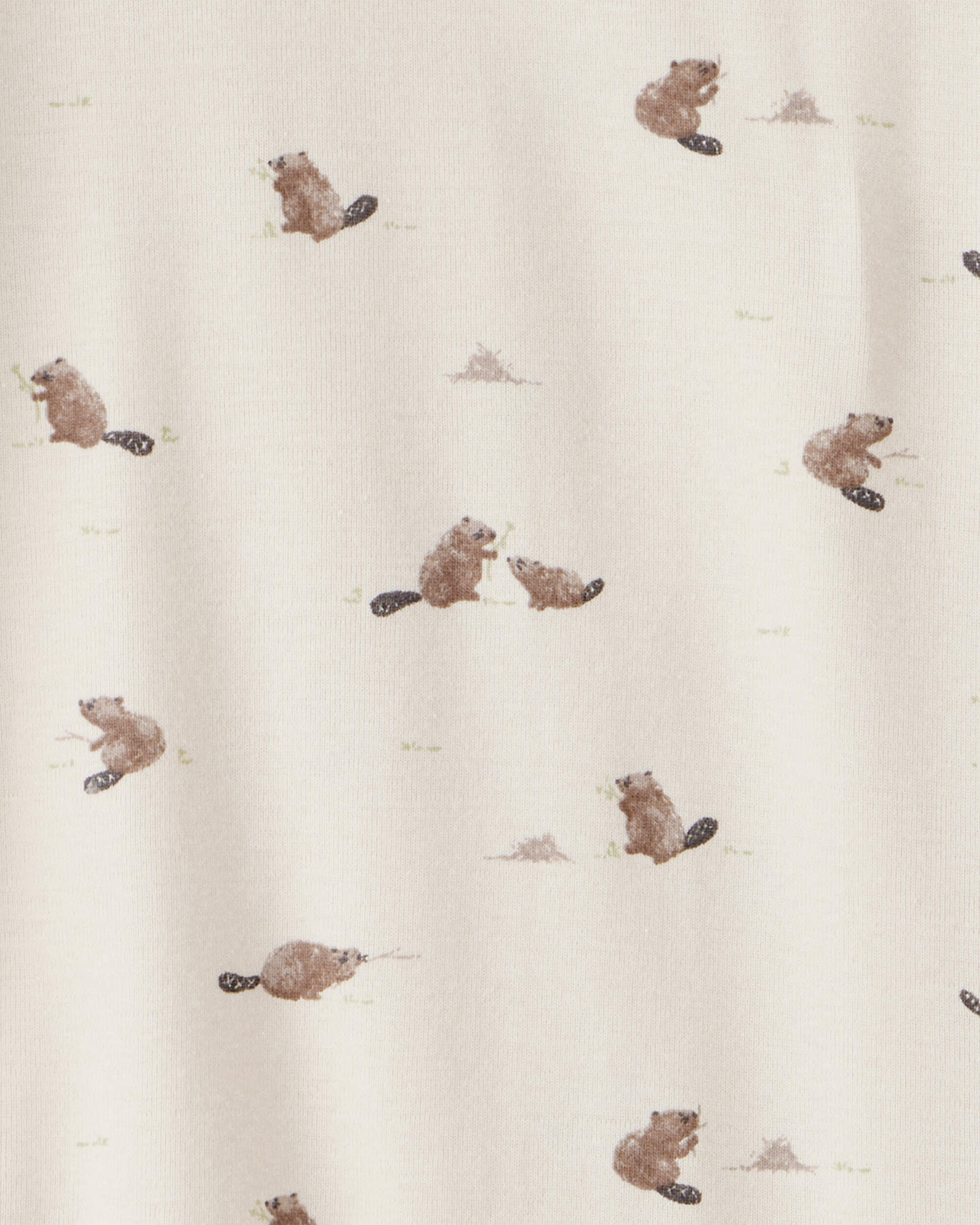Kid Organic Cotton Pajamas Beaver Creek Print