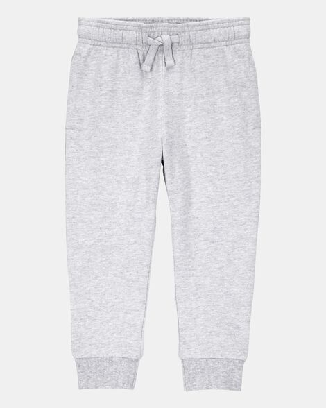 baby boy pull-on drawstring joggers - grey