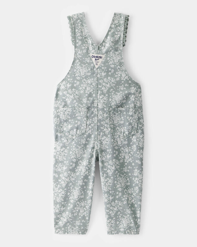 Product image 2 of Baby Floral Print Overalls - Green
