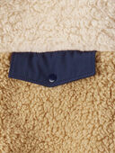 Cream/Navy - Boys Sherpa Long-Sleeve Zip-Up Jacket - Cream/Navy, Selected