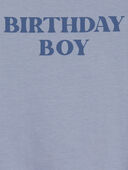 Blue - Baby Birthday Boy Short-Sleeve Bodysuit - Blue, Selected