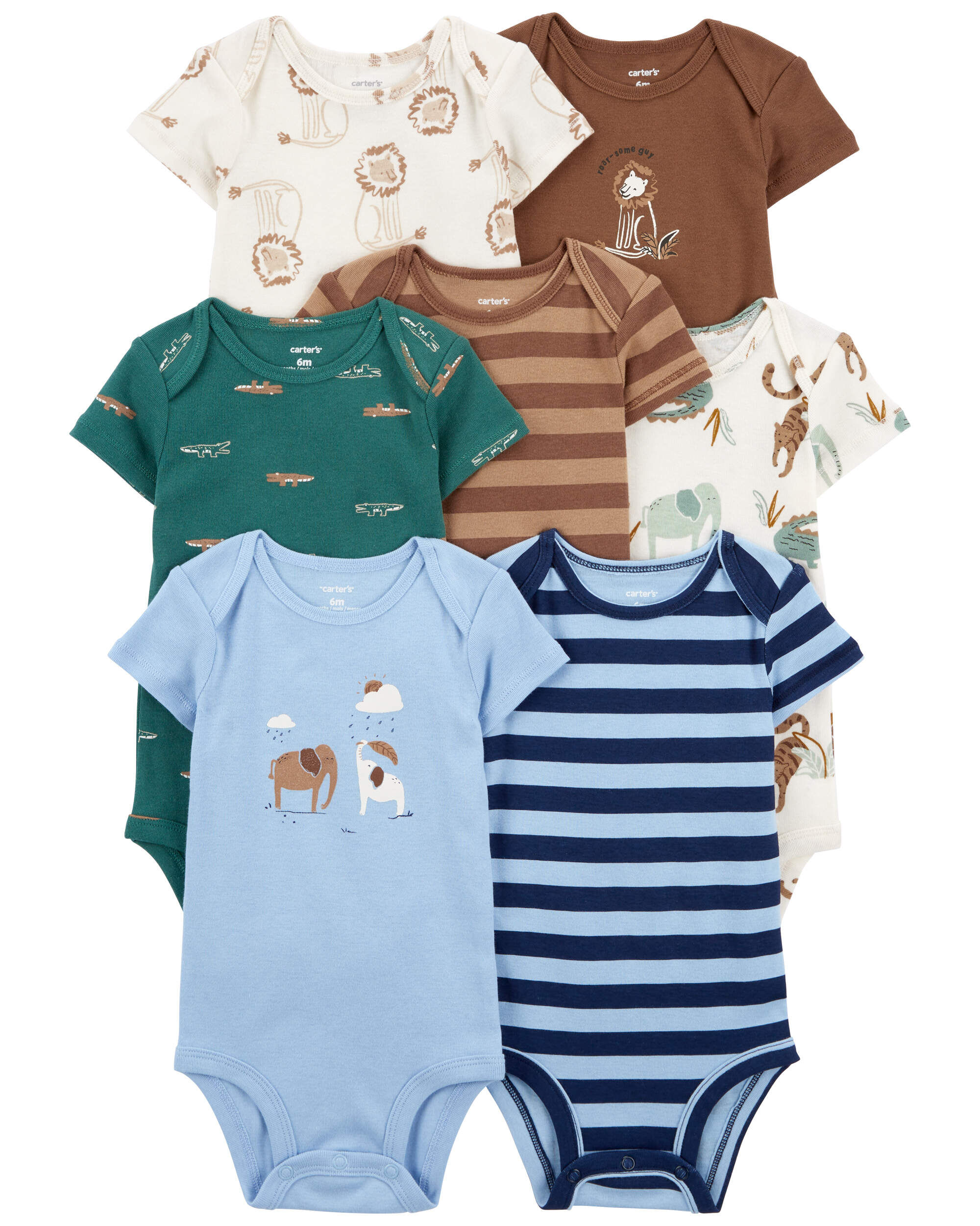 Baby 7 Pack Short Sleeve Bodysuits Carter s Carter s