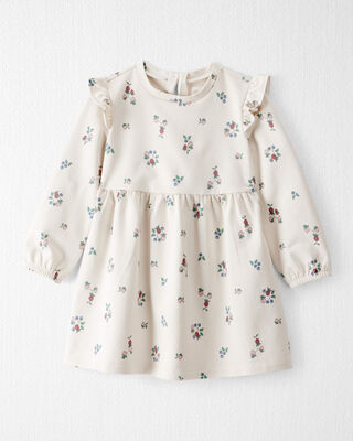 Product image 1 of Toddler Organic Cotton French Terry Dress in Berry Blossom Print