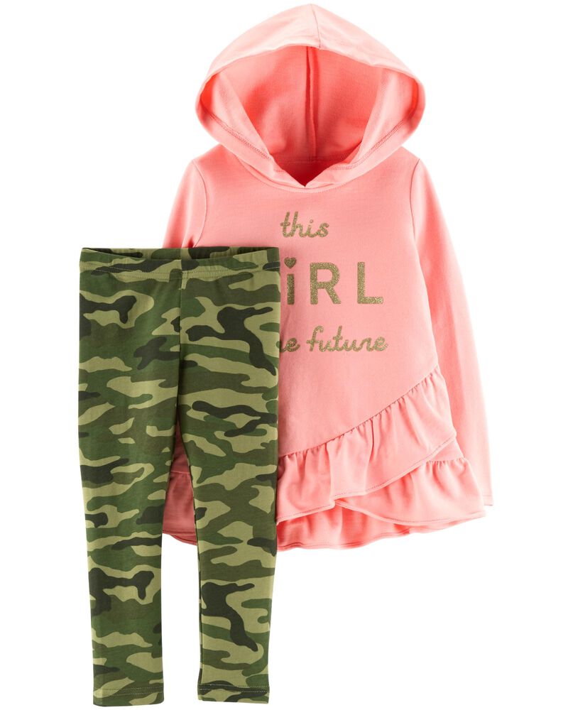 2 Piece French Terry Hoodie Camo Legging Set Carters Com