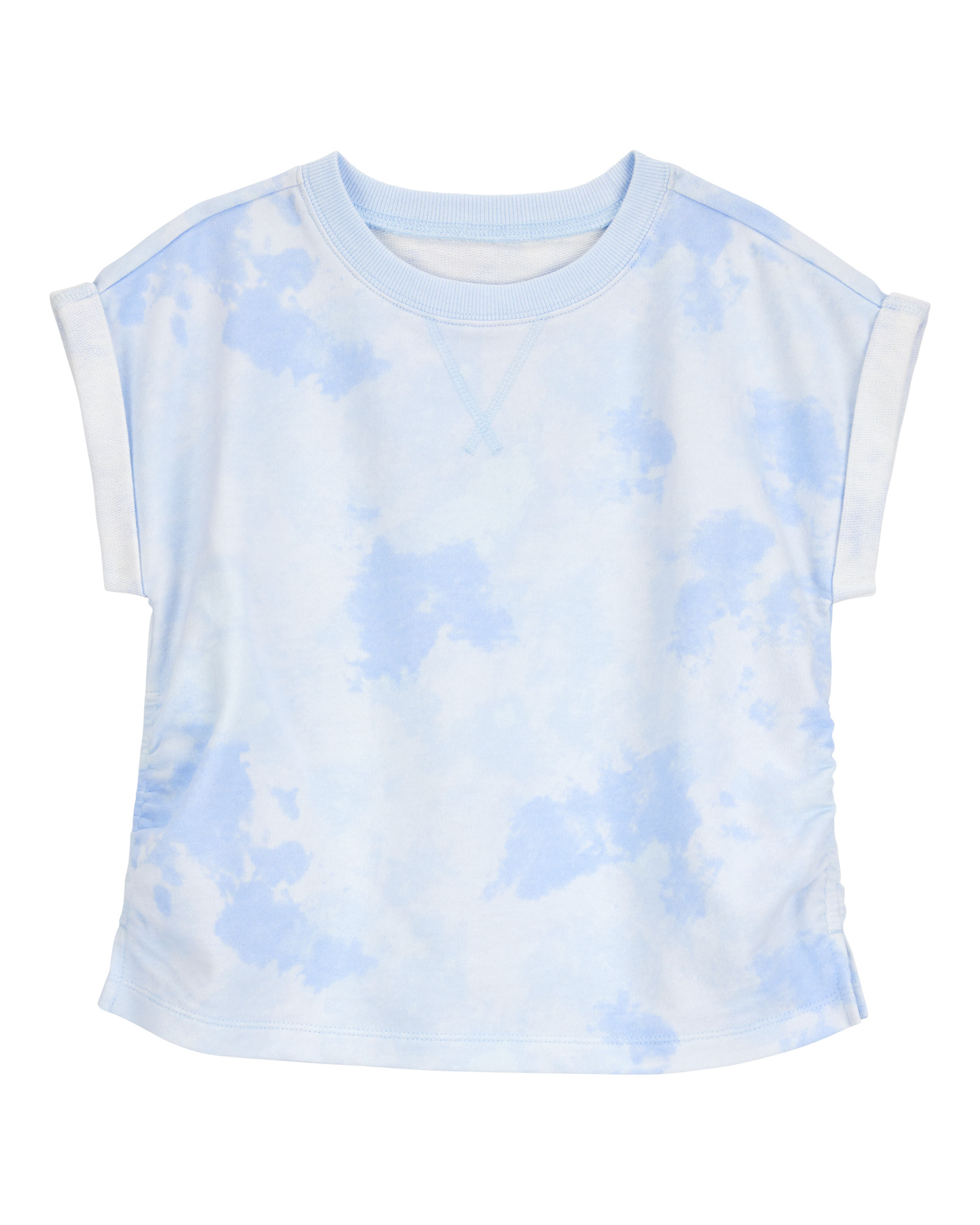 Kid Cloud Dye Cinched Tee - Blue