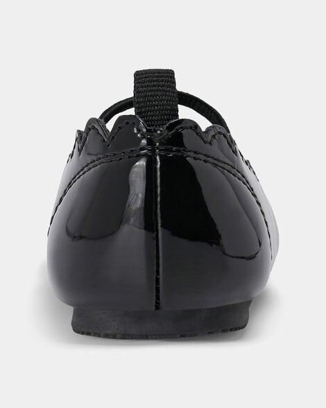  Product image 3 of Toddler Girl Scallop Edge Shiny Dress Shoes - Black