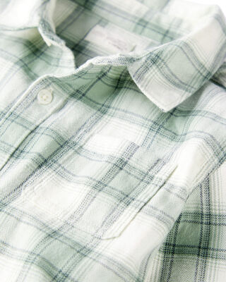 Product image 2 of Kid Organic Cotton Herringbone Button-Front Shirt in Plaid