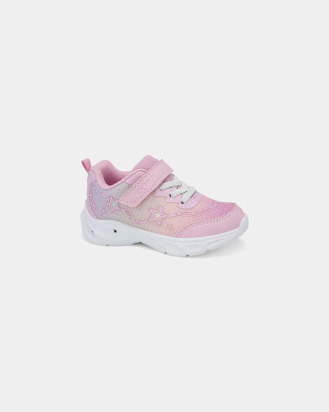 toddler girl star light-up athletic sneakers - pink