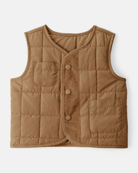 Product image 1 of Baby Boy Sleeveless Puffer Vest - Brown