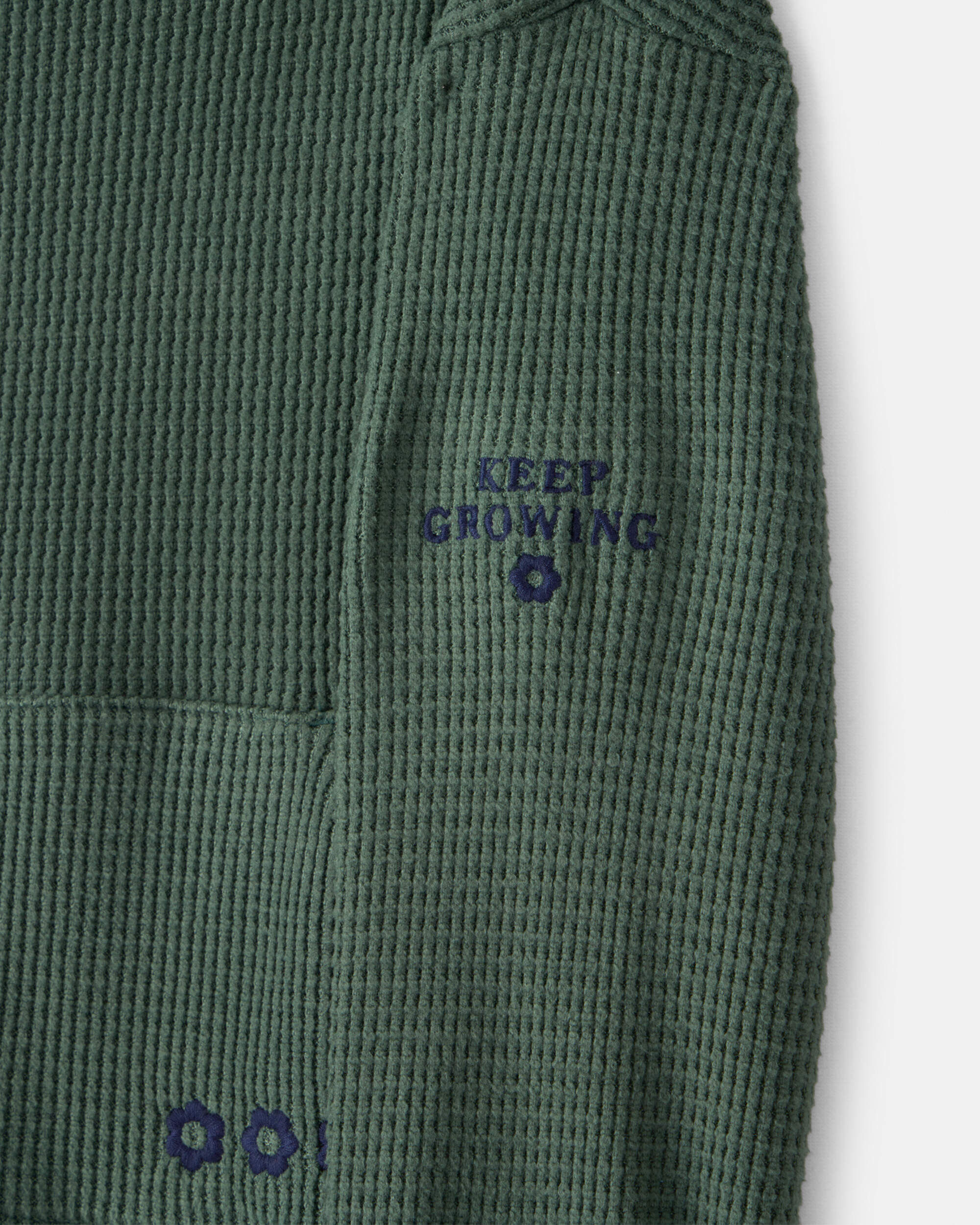 Girls Thermal Hooded Top - Green