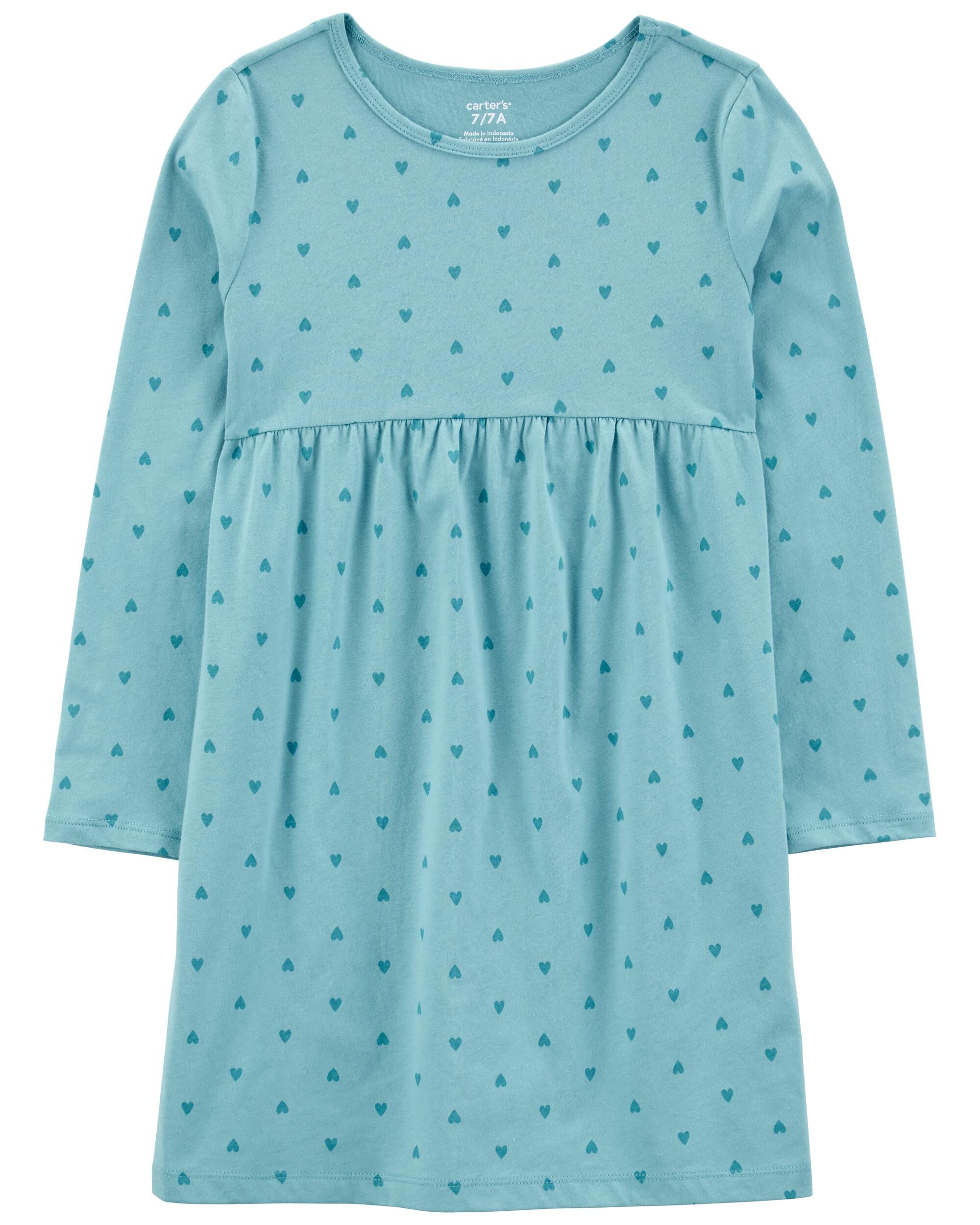 Kid Heart Long Sleeve Jersey Dress Carter s Carter s
