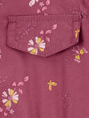 Burgundy - Toddler Dragonfly Print Fleece-Lined Midweight Jacket
, Selected