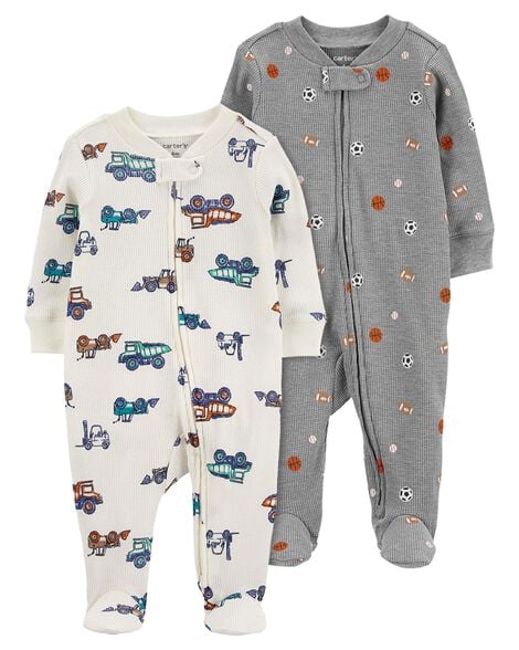 Product image 1 of Baby 2-Pack Thermal 2-Way Zip Sleep & Plays