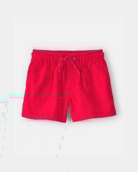 baby boy twill shorts - red