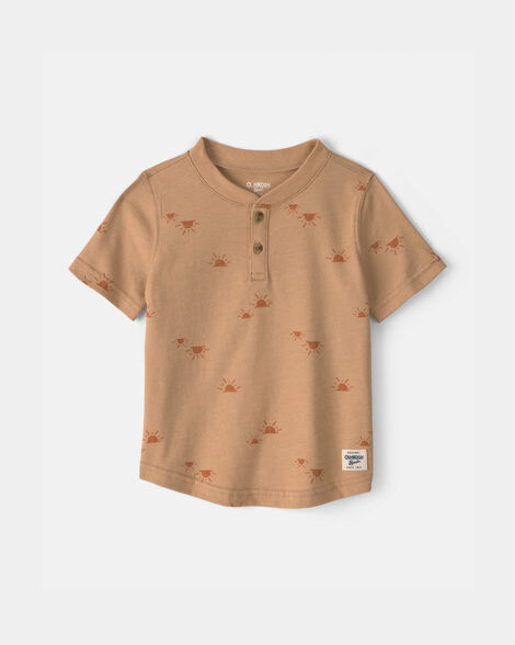 Toddler Boy Sun Henley Top - Yellow