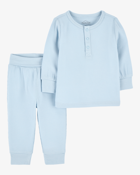 baby 2-piece purelysoft outfit set - blue
