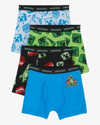 Product image 1 of Kid 4-Pack Minecraft Boxer Briefs Underwear