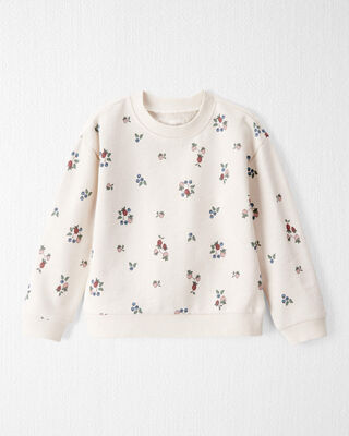 Product image 1 of Toddler Organic Cotton French Terry Sweatshirt in Berry Blossom Print
