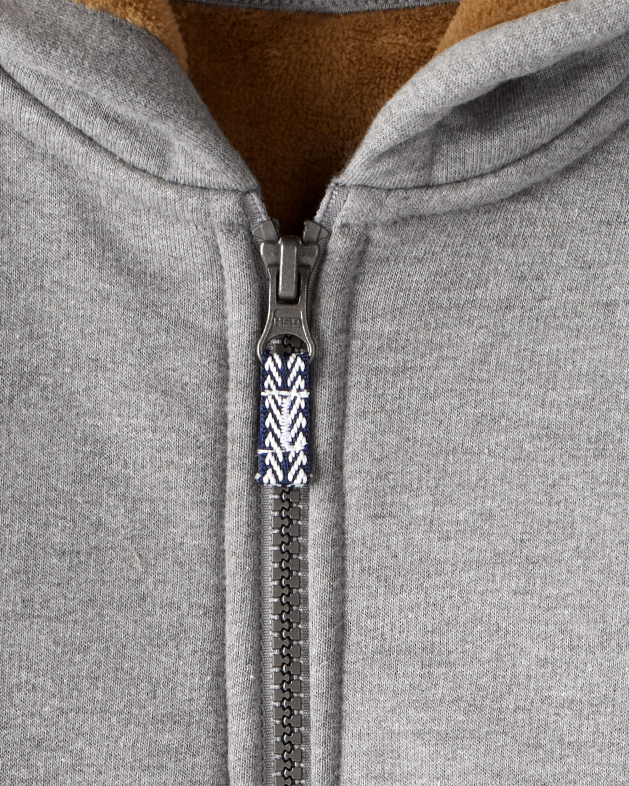 Toddler Boy Long-Sleeve Hooded Zip-Up Jacket - Grey