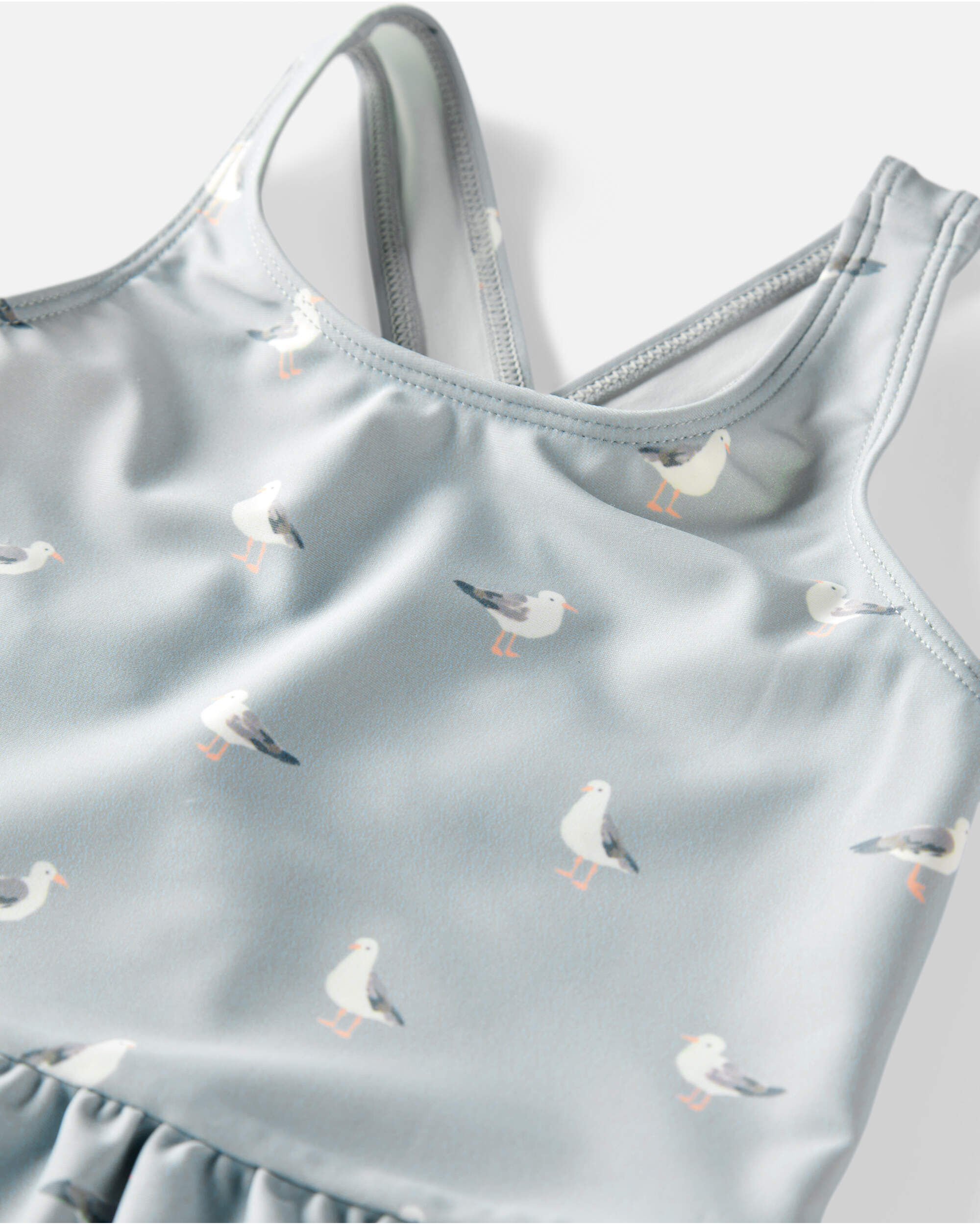 Toddler Girl Recycled Seagull-Print Swimsuit