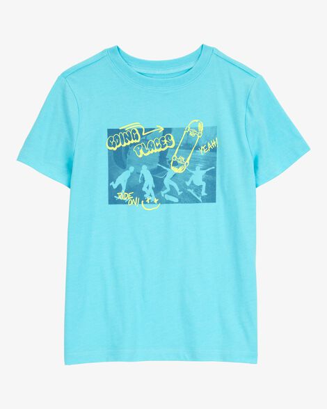  Product image 1 of Kid Going Places Short-Sleeve Graphic Tee - Turquoise