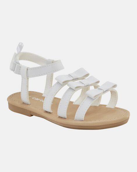 toddler strappy sandals - white