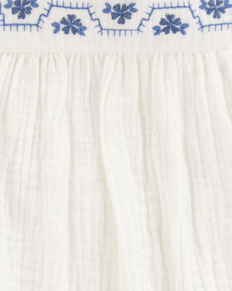  Product image 4 of Baby Solid Flutter-Sleeve Dress - White