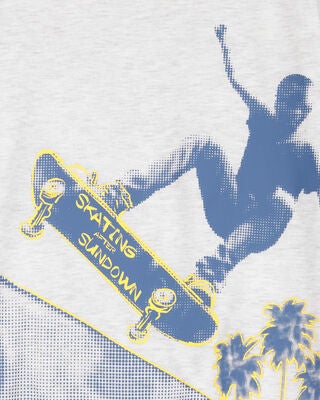 Product image 2 of Kid Skateboard Print Loose Fit 2-Piece Pajamas