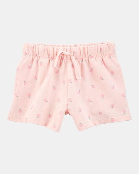 baby pull-on french terry shorts - pink