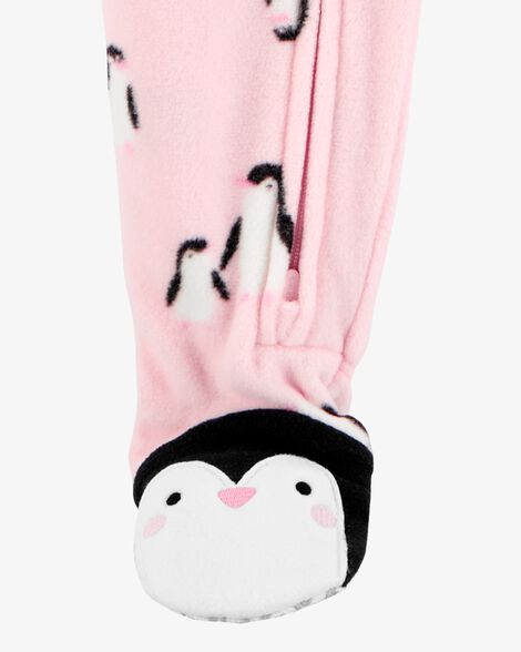 Product image 3 of Toddler 1-Piece Penguin Fleece Footie Pajamas
