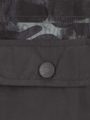 Grey - Toddler Camo Print Fleece-Lined Midweight Utility Jacket
, Selected